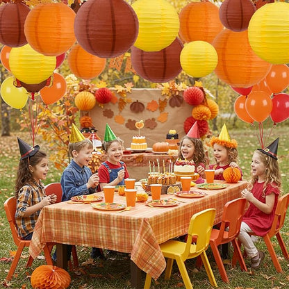 BEISHIDA Orange Paper Lanterns 12Pcs 6/8/10/12 Inch Round Chinese Lamp | Paper - Image 6