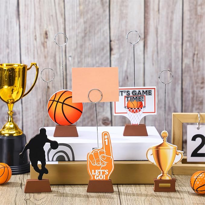 RattanView 5 Pcs Basketball Themed Party Decorations Photo Holders Balloon - Image 4