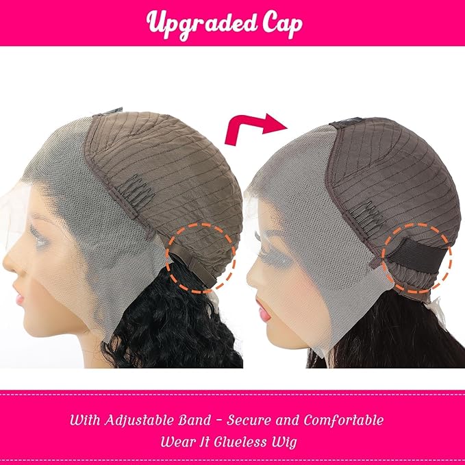 GOLFMAX Kinky Straight Lace Front Wigs Human Hair Wigs For Black Women 13x4 Transparent HD Human Hair Pre Plucked Yaki Straight Human Hair Lace Frontal Wigs 20 Inch