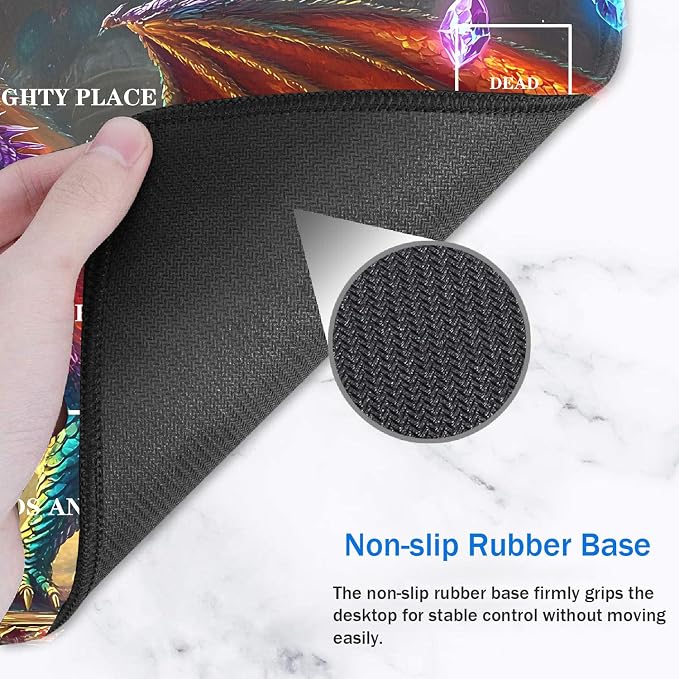 for TCG Playmat with Zones, Non-Slip Rubber Bottom Trading Card Game Mat with - Image 4