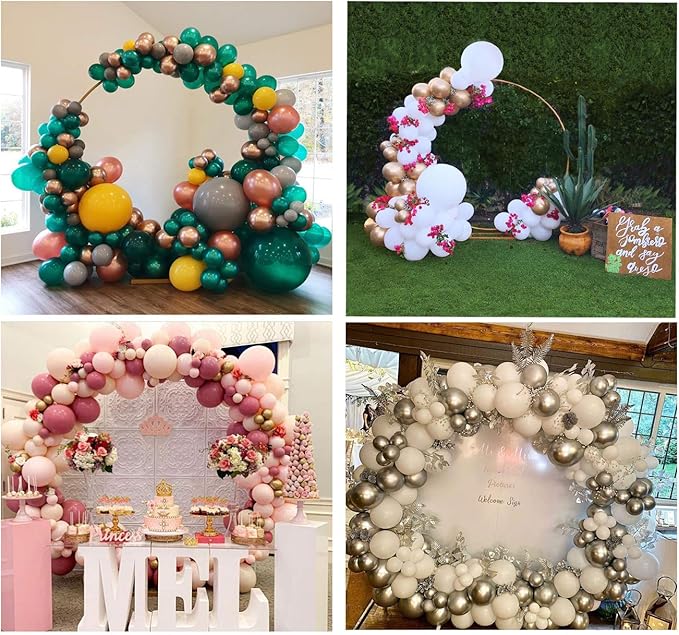 LANGXUN 9.5ft Large Size Metal Circle Balloon Arch Stand Decoration, Arch Frame - Image 5