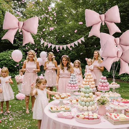 5Pcs 38 Inch Giant Pink Bow Balloon - Image 4