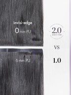 LUVME Invisible Clip in Hair Extensions Body Wave Real Human Hair, Remy Hair Clip ins for Women, Natural Human Hair, 24 inch 110g 6Pcs, Natural Black