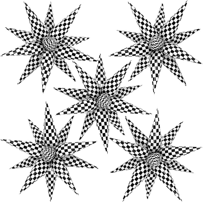 60 Pcs Star Balloons Explosion 12 Point Foil Cone Balloons Magic Balloon Large by TOTAFAM
