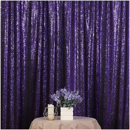 Poise3EHome Purple Sequin Backdrop, 8FT x 10FT Sequin Photography Backdrop - Image 2