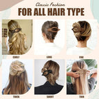 Flat Hair Clips for Women - 6 PCS French Flat Claw Clips Medium Hair Clips for Girls Large Hair Claw Clips for Thick or Thin Hair Strong Hold No Slip Hair Accessories for women (Brown)