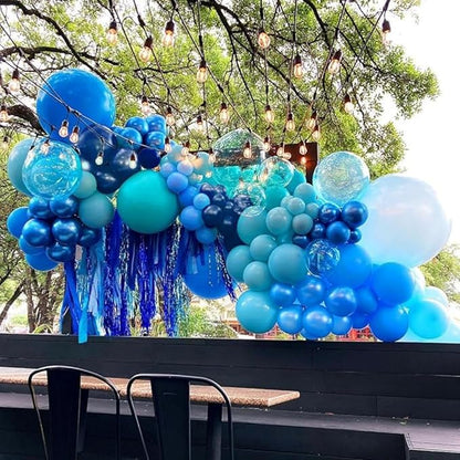 Blue Balloons for Ocean Shark Birthday Party Decorations Under the Sea Balloon - Image 2