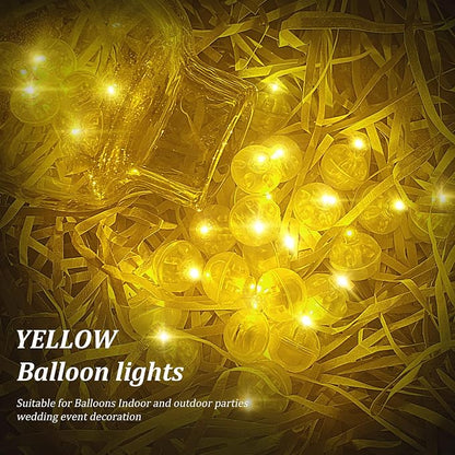 200pcs Yellow LED Balloon Light, Tiny Led Lights Round LED Ball Lamp - Image 4