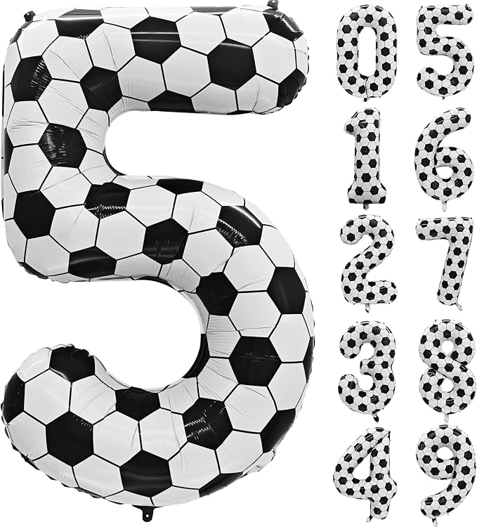 Black White Soccer Number 5 Balloon 5nd Birthday Decoration 40in 5 Balloon | by Exquisitehighqualitypartydecorationstomeetyoureveryneed%EF%BC%81