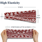 AKTVSHOW 12 Pack Boho Headbands - Wide Non-Slip Elastic Headbands, Trendy Hair Accessories for Women's Yoga, Workout, and Fashion