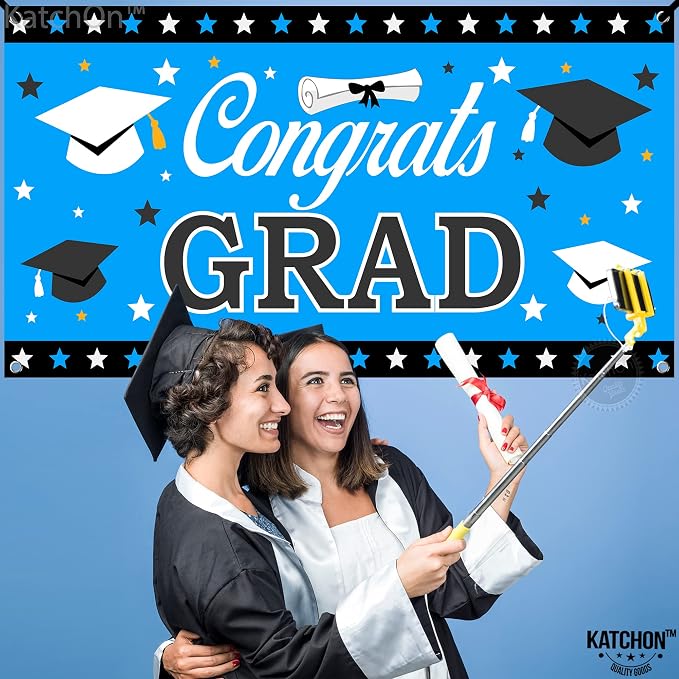 KatchOn Congrats Grad Banner 72x44 Inch | Graduation Banner, Congratulations - Image 3