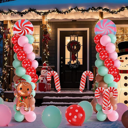 2 Sets Christmas Gingerbread Balloon Stand - Image 2