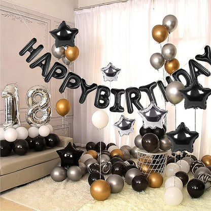 CANREVEL Happy Birthday Banner Decorations + 8Pcs Star Balloons, - Image 6