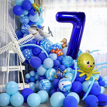 KatchOn, Giant Dark Blue Number 7 Balloon - Image 6