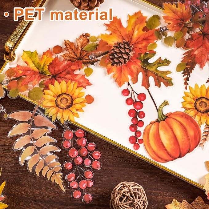 19.6 Ft Fall Garland 2-Sided Printing Autumn Harvest Maple Leaf Banner | - Image 3