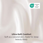 Bedsure Satin Pillowcase for Hair and Skin Queen - Ivory Silky Pillowcase 2 Pack with Envelope Closure, Similar to Silk Pillow Cases, Gifts for Women Men, 20x30 Inches, 2pcs