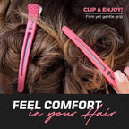 Fagaci Firm Grip Hair Clips with Silicone Band - Duckbill Alligator Clips for Long Hair Styling, Sectioning, and Salon Use
