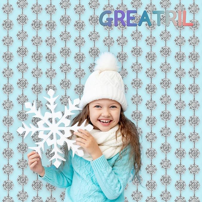 Silver Snowflake Fringe Curtain - Image 7