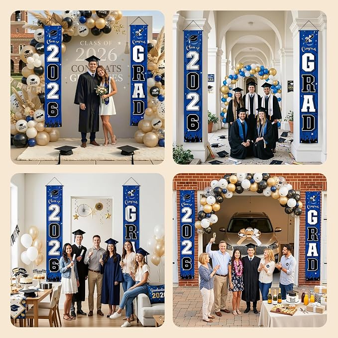 OLANRUN 2026 Graduation Decorations, Graduation Banner Blue Class of 2026 - Image 7