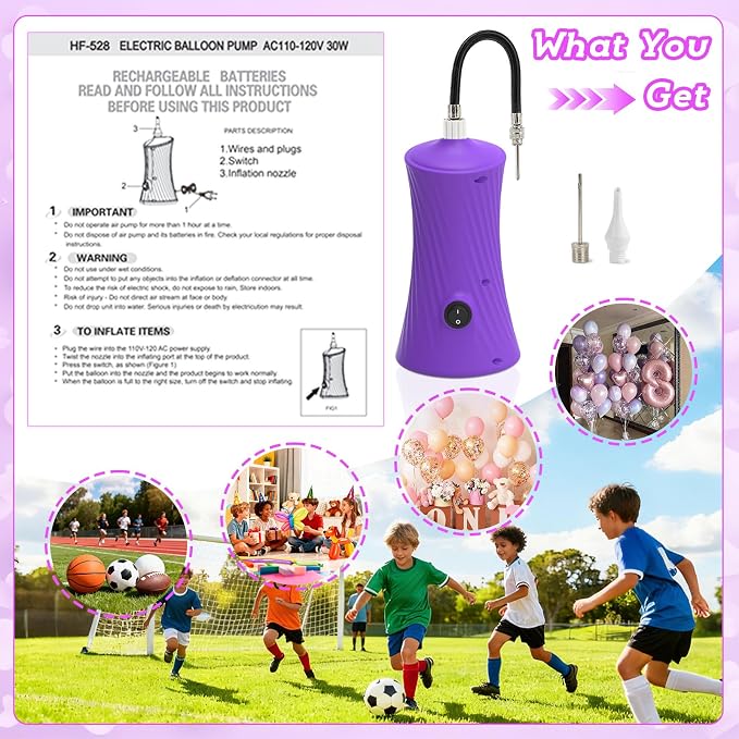 AXHJ 2-in-1 Balloon Pump Electric, Balloon Inflator - Image 4