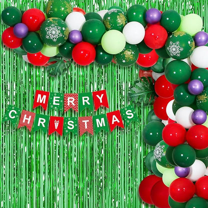 5 Pack Green Foil Curtain Backdrop 3.2ft x 9.8ft Metallic Tinsel Foil Fringe - Image 7