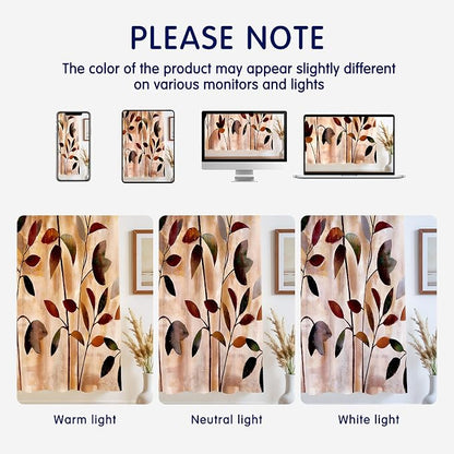 SUBRTEX Light Flitering Curtains 52Wx95L, Room Darkening Vibrant Floral Drapes - Image 7