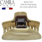 Camila Paris CP2125 French Hair Clip for Women for Long Curly Wavy Hair, Beige, Girls Hair Claw Clips Jaw Fashion Styling Hair Accessories for Women, Strong Hold No Slip Grip, Made in France