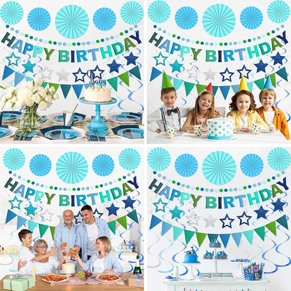 3D Happy Birthday Banner, Pre-Strung Felt Party Decorations | Ready-to-Hang 3D - Image 8