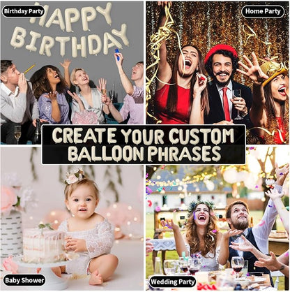 Biapian 40 Inch Ampersand Balloons, Cream Symbol & Foil Balloon, Big Single - Image 7
