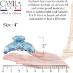 Camila Paris CP2712 French Hair Clip for Women Thick Hair for Long Curly Wavy Hair, Girls Hair Claw Clips Jaw, Durable Styling Big Claw Clip for Thick Hair, Strong Hold No Slip Grip, Made in France