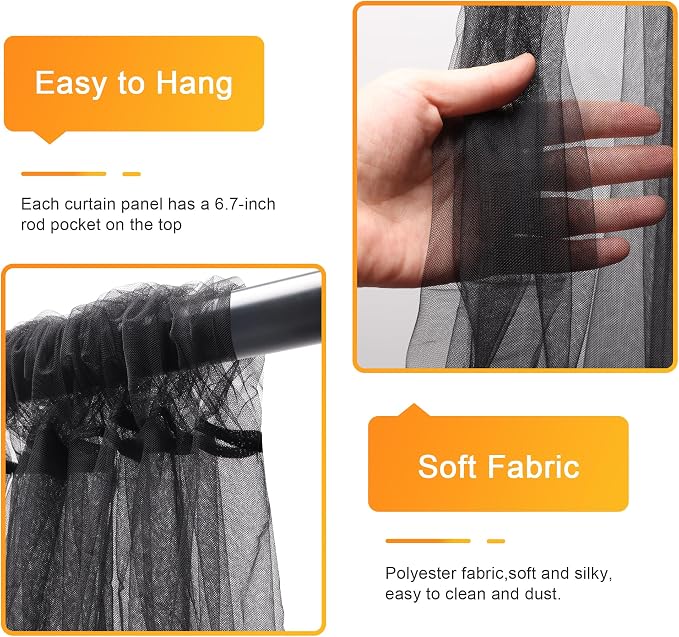 Fomcet Tulle Backdrop Curtains - Image 3