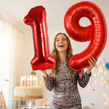 YPSelected 32 Inch Large Foil Helium Number Balloon Birthday Wedding Party 0-9 - Image 4