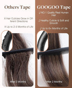 GOO GOO Invisi Edge Tape in Hair Extensions Human Hair, 4/18 Balayage Chocolate Brown Highlighted Dirty Blonde, 20pcs 16inch 50g, Virgin Remy Hair, Seamless Injected Tape, Natural Look