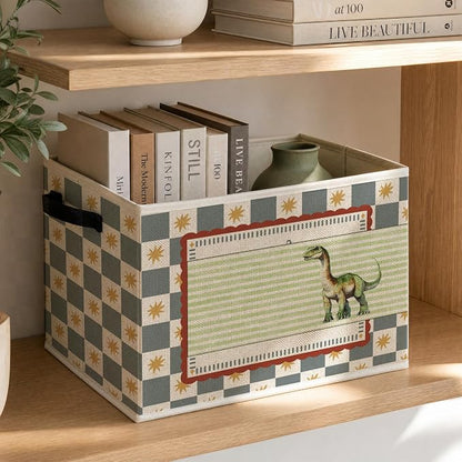 Brachiosaurus Dinosaur Nursery Storage Basket - Image 3