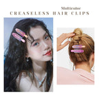 10 Pcs Creaseless No Crease No Bend Flat Hair Clips For Styling Non Slip Makeup Clips For Women Salon Hairstyle,Assorted Purple Pink