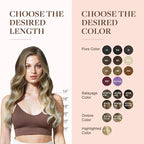 GOO GOO Clip in Hair Extensions Real Human Hair, Remy Human Hair Extensions Clip ins for Women, Natural Human Hair, 14inch 120g 7Pcs, 9/60 Balayage Ash Brown to Platinum Blonde
