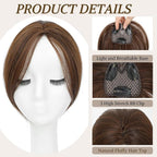 Hair Toppers for Women with Thinning Hair Extensions 360° 3D Toppers Hair Pieces for Women Clip Ins Fake Bangs Hair Pieces Perfect Solution for Stylish Upgrade