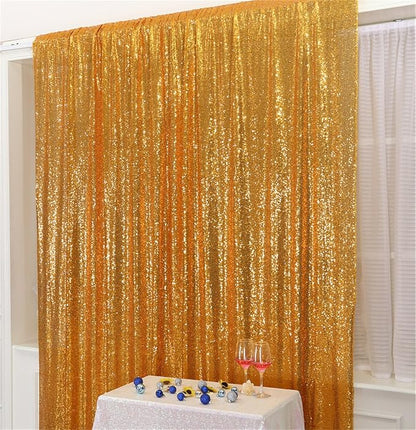 Eternal Beauty Yellow Gold 3mm Sequin Backdrop 10x10 Ft - Image 2