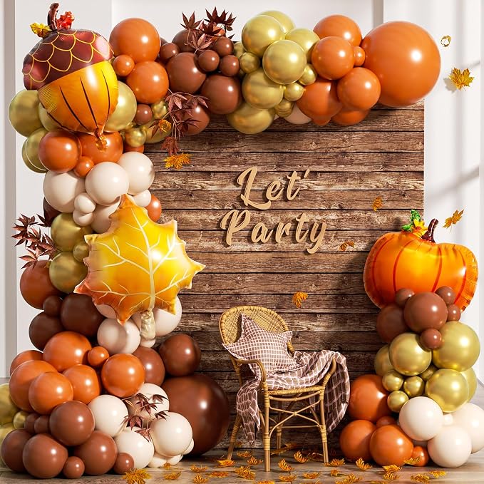 160Pcs Fall Balloons Garland Arch Kit by Unknown