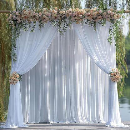 40x10ft Wrinkle Free White Backdrop Curtain - Image 8