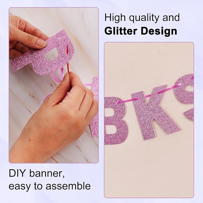 BEISHIDA Light Purple 116 PCS A-Z DIY Letter Custom Banner Party Decor | 111 - Image 3