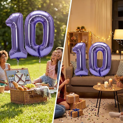 Number 10 Balloon Foil Mylar Balloons - Image 4