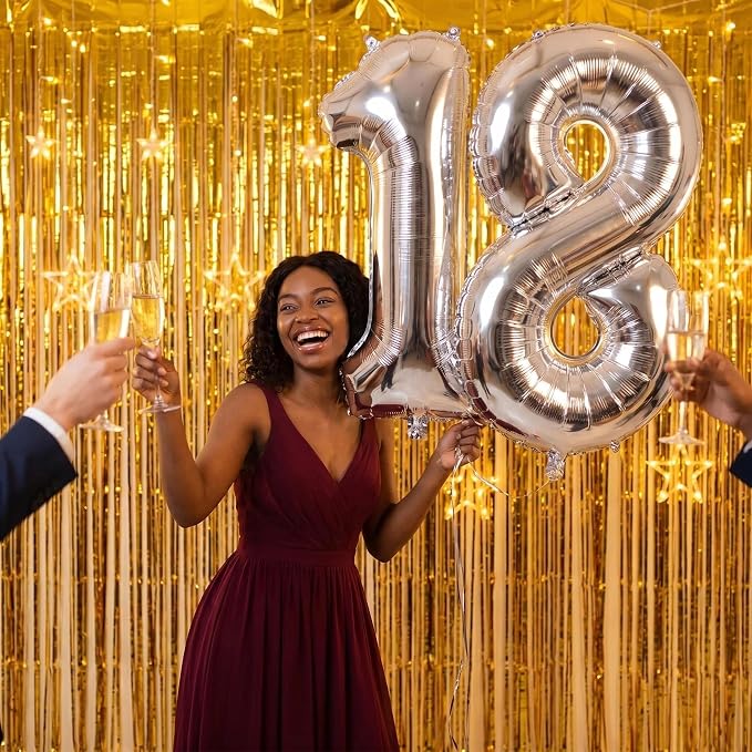 YPSelected 32 Inch Large Foil Helium Number Balloon Birthday Wedding Party 0-9 - Image 2