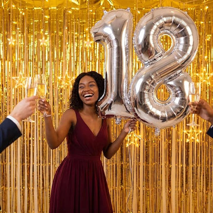 YPSelected 32 Inch Large Foil Helium Number Balloon Birthday Wedding Party 0-9 - Image 2