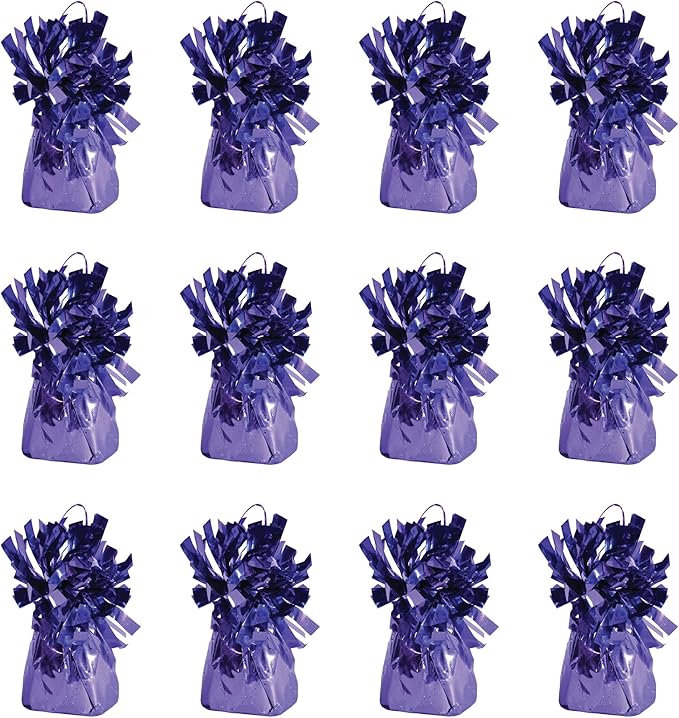 Beistle Metallic Wrapped Balloon Weight – 12 Pack, Lavender Purple Balloon by Beistle
