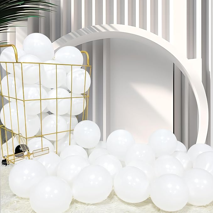 Firomi Small White Balloons 5inch 100 Pack Thicken Latex | Premium, Round after by Firomi