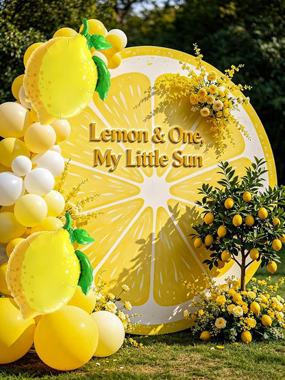 Lemon Party Decoration with Lemon Balloons Yellow Confetti Balloons - Image 2