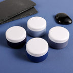 Travel Containers for Toiletries, Silicone Cream Jars BPA-Free, Leak-proof 2oz Travel Size Containers, Portable Size Silicone Jars with Lid for Cosmetic Face Hand Body Cream (4 Pack)