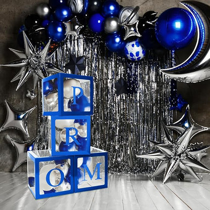 4 Pcs Prom Boxes with Letters 11.8 x 11.8 x 11.8 Inch Clear Balloon Boxes - Image 6