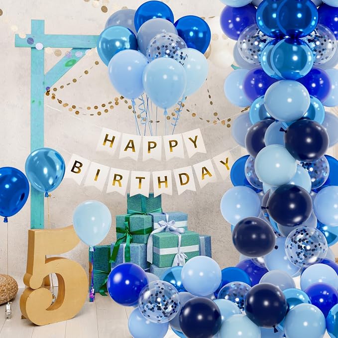50pcs Royal Blue Balloons, 12inch Helium Quality Dark Blue Party Balloons | - Image 4